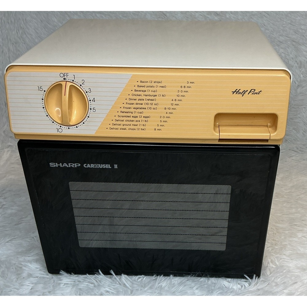 Vintage Sharp Carousel 2, R-1M50, Half Pint Microwave Tested/works